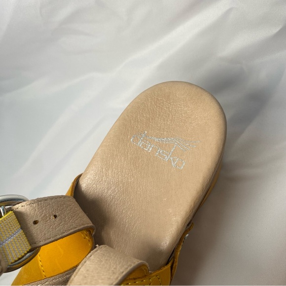 Dansko 3625461500 Womens Yellow Mango Leather Madalyn Slingback Sandals Size 39 - Picture 6 of 12